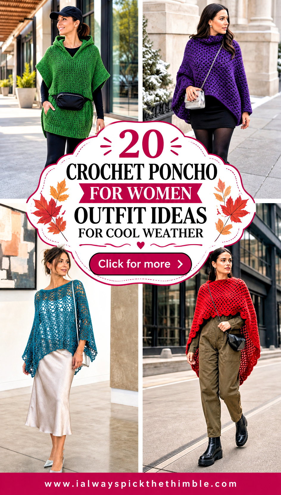20 Crochet Poncho for Women Outfit Ideas for Cool Weather - 20 Crochet Poncho for Women Outfit Ideas for Cool Weather