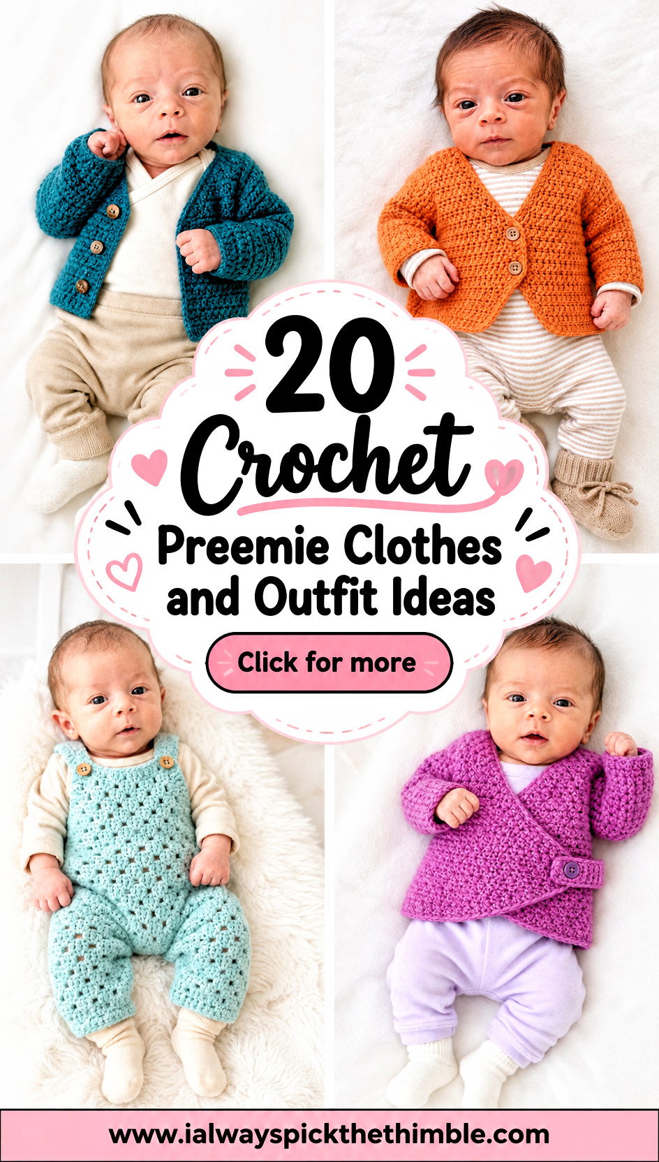 20 Crochet Preemie Clothes and Outfit Ideas for Tiny Babies - 20 Crochet Preemie Clothes and Outfit Ideas for Tiny Babies