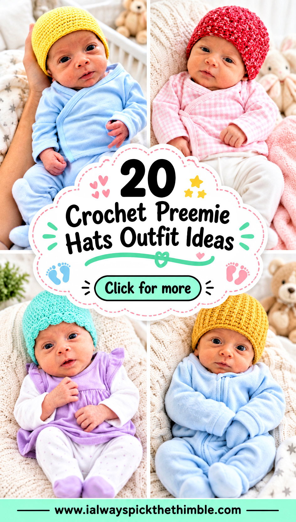 20 Crochet Preemie Hats Outfit Ideas for Sweet Baby Looks - 20 Crochet Preemie Hats Outfit Ideas for Sweet Baby Looks