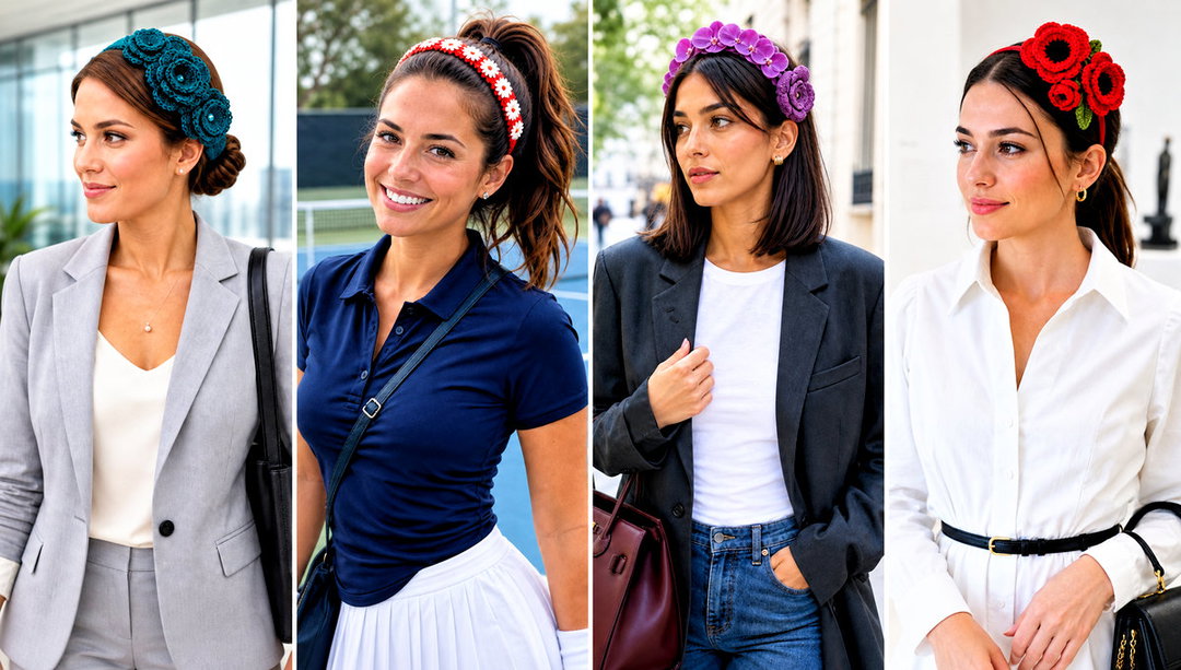 20 Crochet Puff Flower Headband Outfit Ideas for Spring