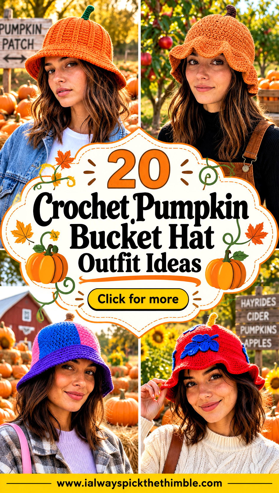 20 Crochet Pumpkin Bucket Hat Outfit Ideas for Autumn Fun - 20 Crochet Pumpkin Bucket Hat Outfit Ideas for Autumn Fun
