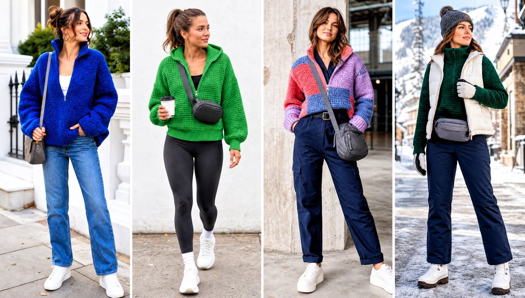 20 Crochet Quarter Zip Sweater Outfit Ideas for Cool Days