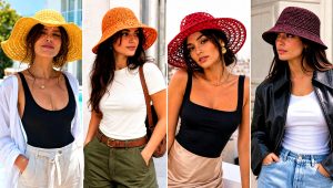 20 Crochet Raffia Sun Hat Outfit Ideas for Sunny Picnics