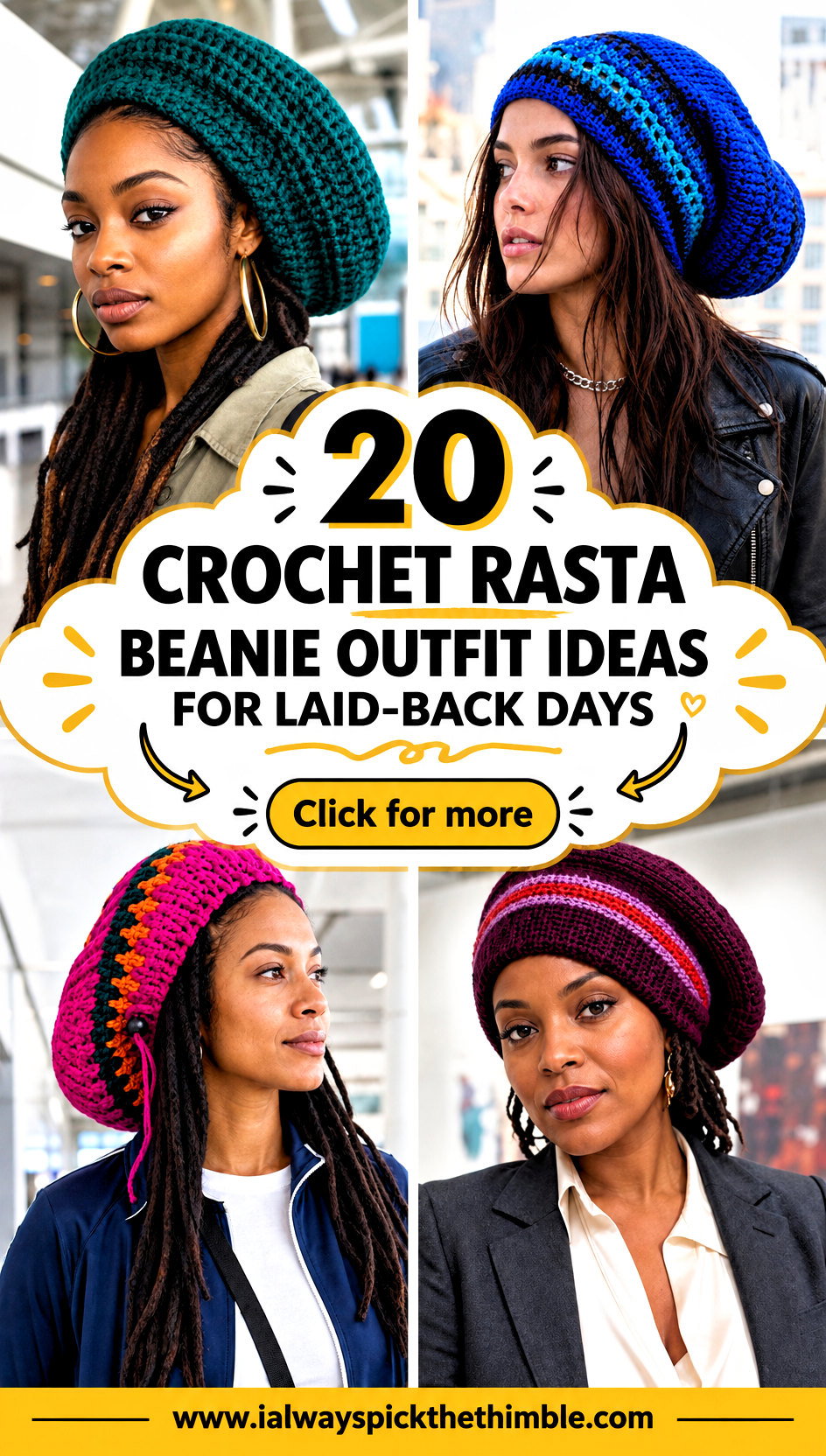 20 Crochet Rasta Beanie Outfit Ideas for Laid-Back Days - 20 Crochet Rasta Beanie Outfit Ideas for Laid-Back Days