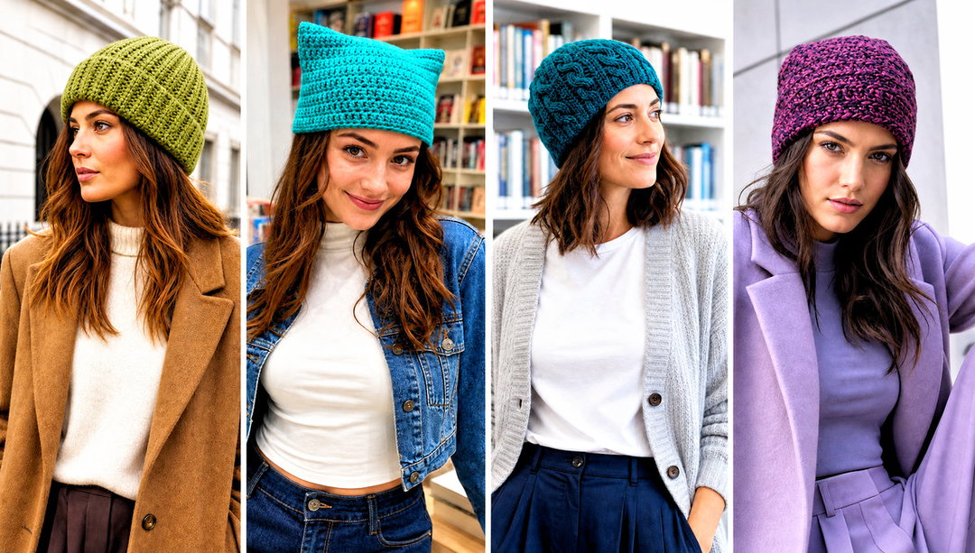 20 Crochet Rectangle Hat Outfit Ideas for Cold Mornings