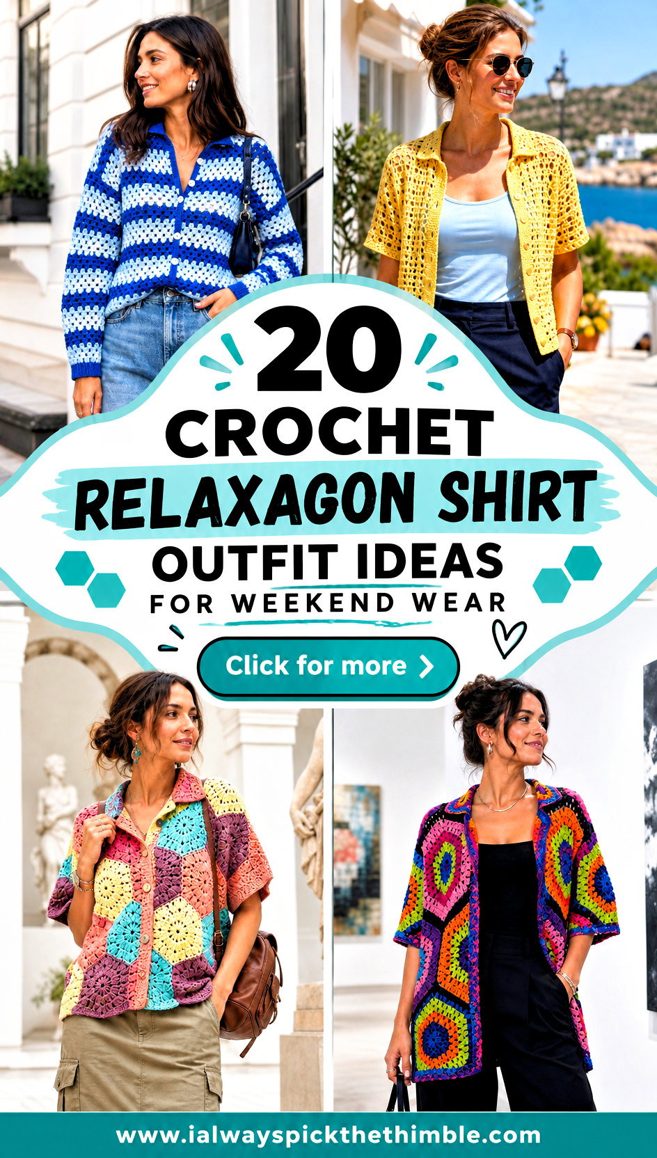 20 Crochet Relaxagon Shirt Outfit Ideas for Weekend Wear - 20 Crochet Relaxagon Shirt Outfit Ideas for Weekend Wear