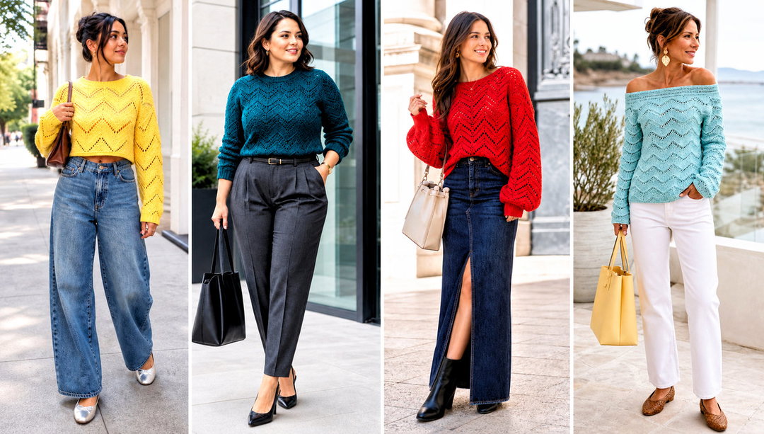 20 Crochet Ripple Sweater Outfit Ideas for Playful Stripes
