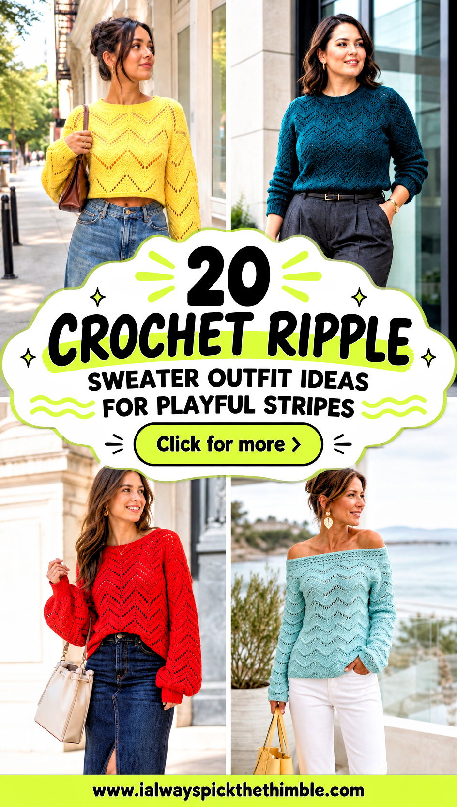 20 Crochet Ripple Sweater Outfit Ideas for Playful Stripes - 20 Crochet Ripple Sweater Outfit Ideas for Playful Stripes