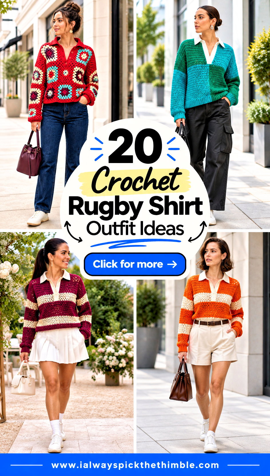 20 Crochet Rugby Shirt Outfit Ideas for Sporty Street Style - 20 Crochet Rugby Shirt Outfit Ideas for Sporty Street Style