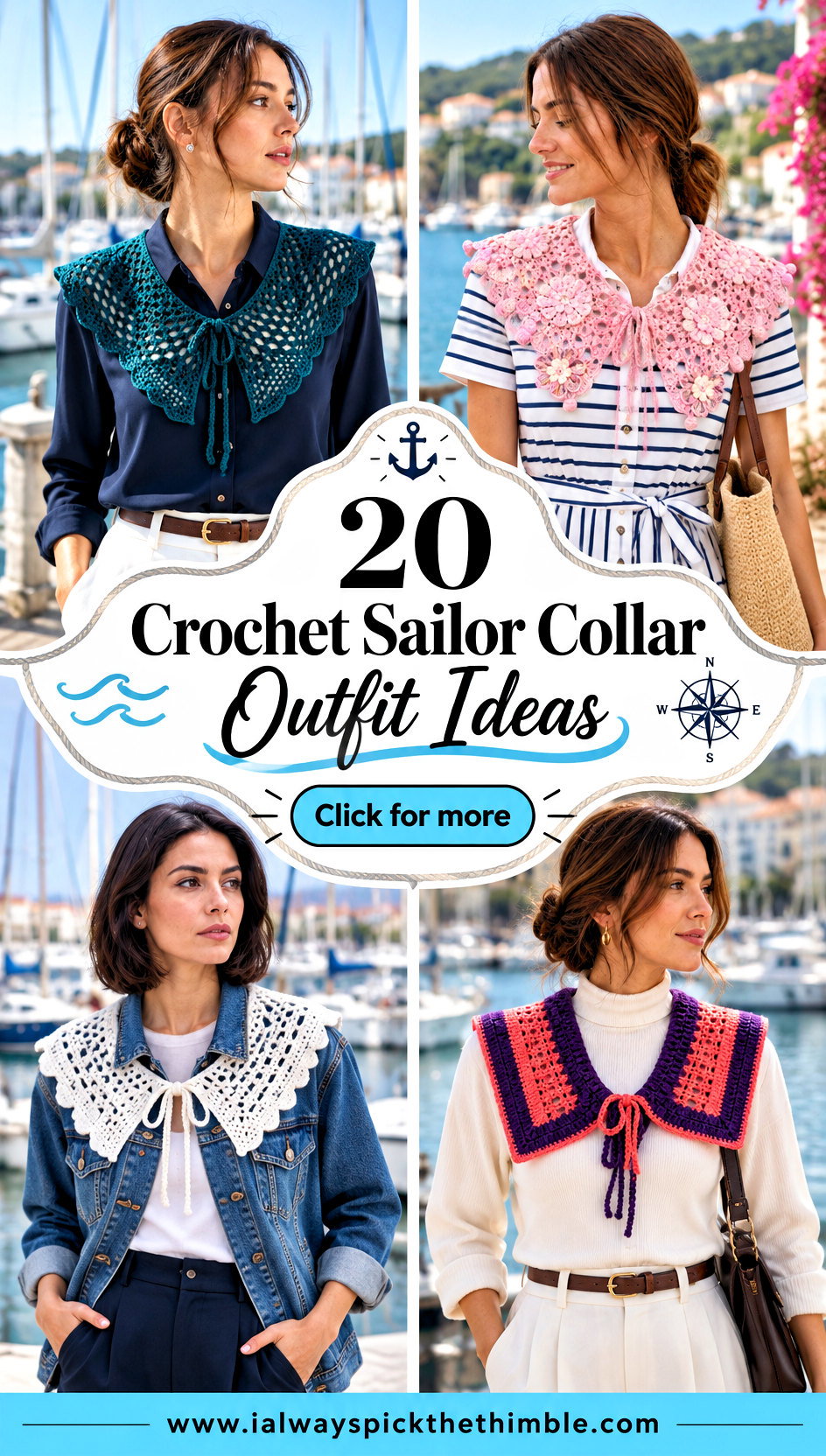 20 Crochet Sailor Collar Outfit Ideas for Nautical Looks - 20 Crochet Sailor Collar Outfit Ideas for Nautical Looks