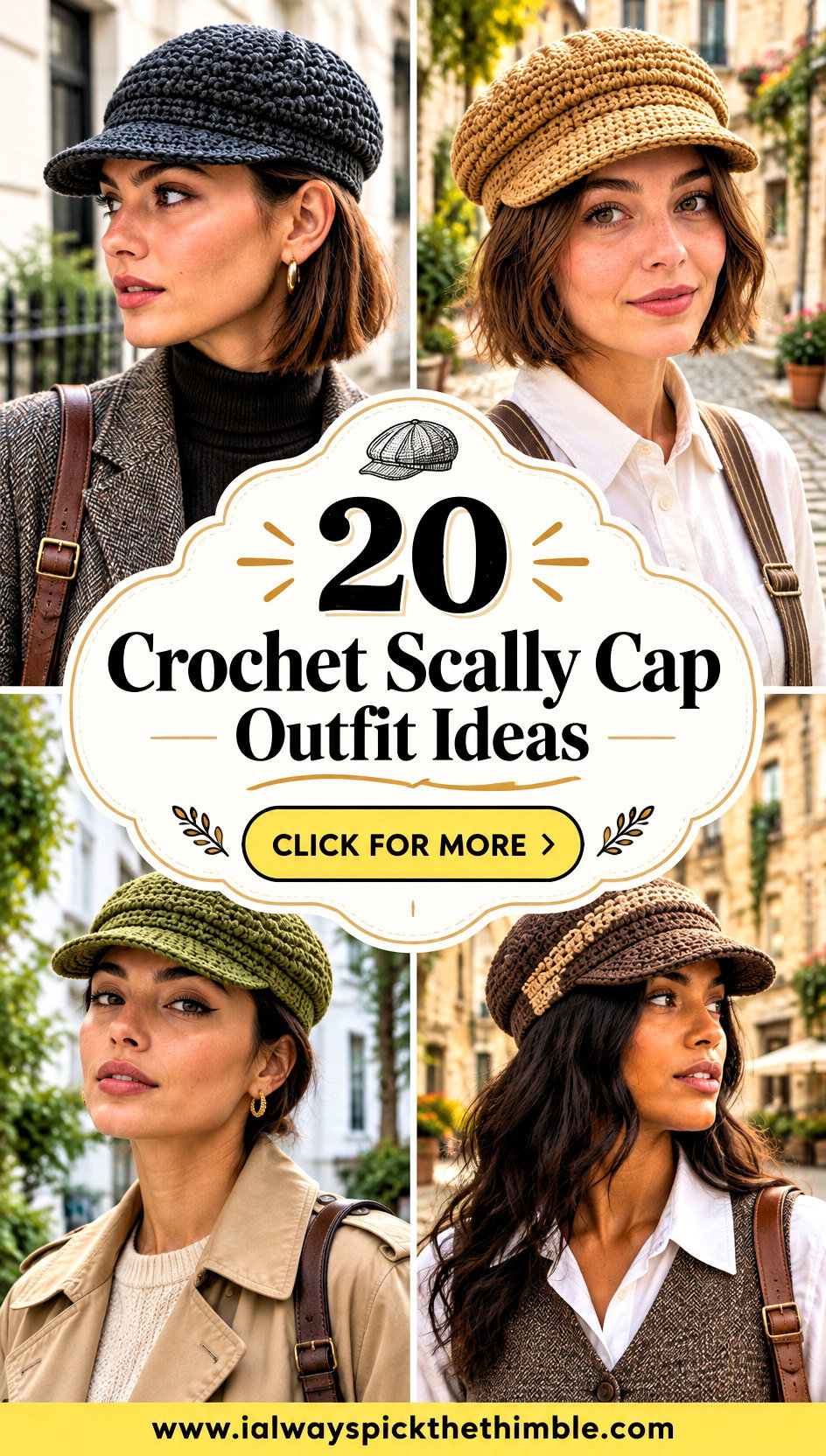 20 Crochet Scally Cap Outfit Ideas for Vintage Style - 20 Crochet Scally Cap Outfit Ideas for Vintage Style