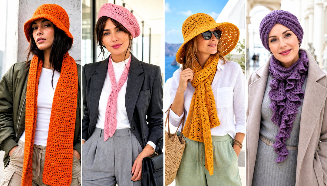 20 Crochet Scarf Hat Combo Outfit Ideas for Matching Layers