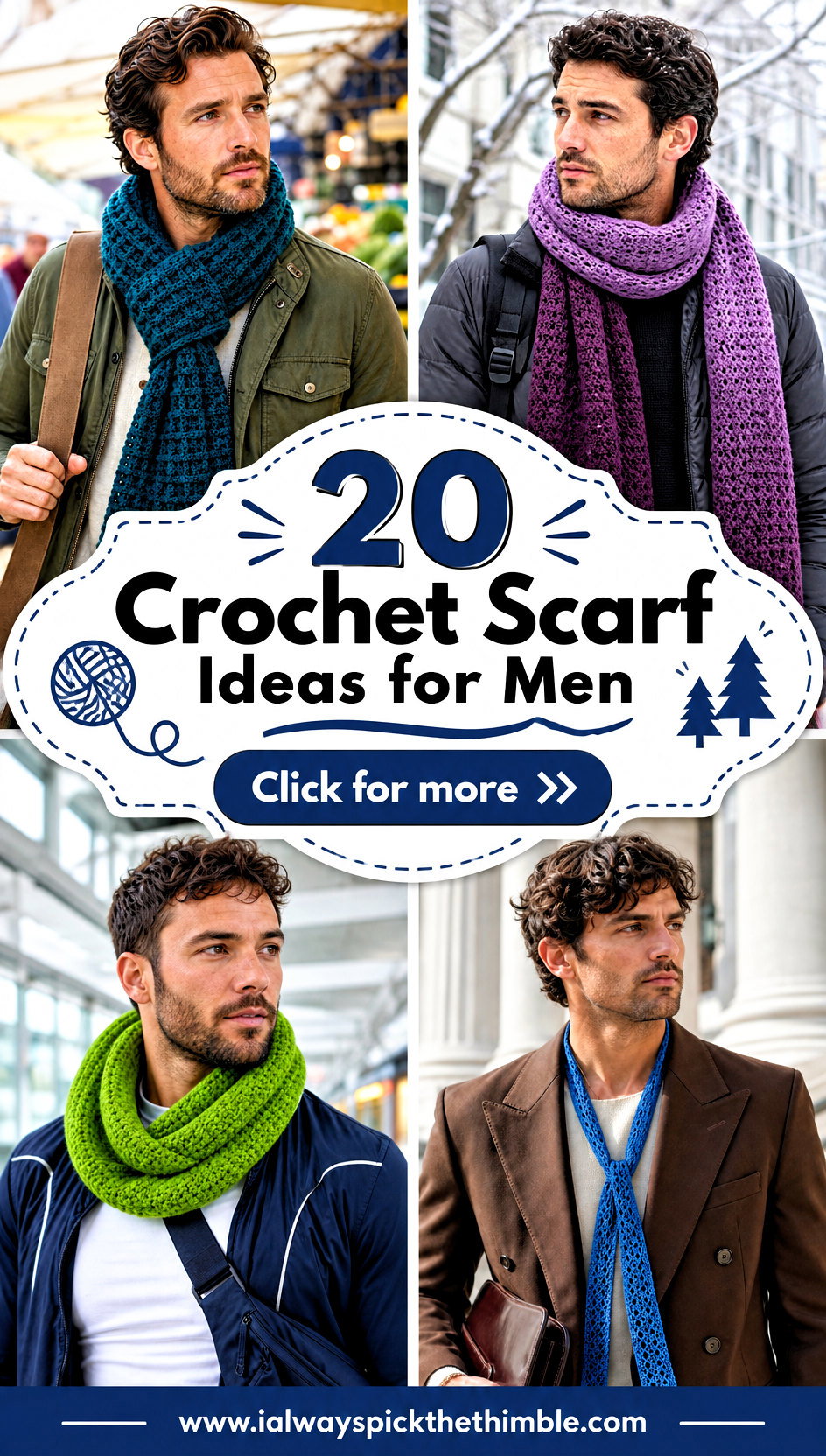 20 Crochet Scarf Ideas for Men Cozy Winter Layers - 20 Crochet Scarf Ideas for Men: Cozy Winter Layers