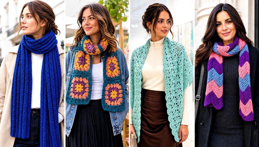 20 Crochet Scarf Worsted Weight Yarn Outfit Ideas for Fall