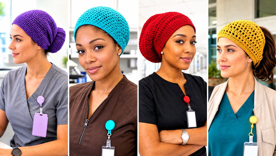 20 Crochet Scrub Cap Outfit Ideas for Workday Comfort