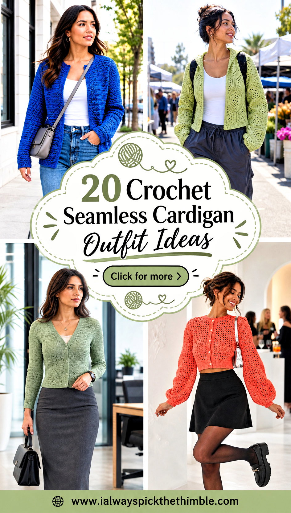 20 Crochet Seamless Cardigan Outfit Ideas for Daily Wear - 20 Crochet Seamless Cardigan Outfit Ideas for Daily Wear