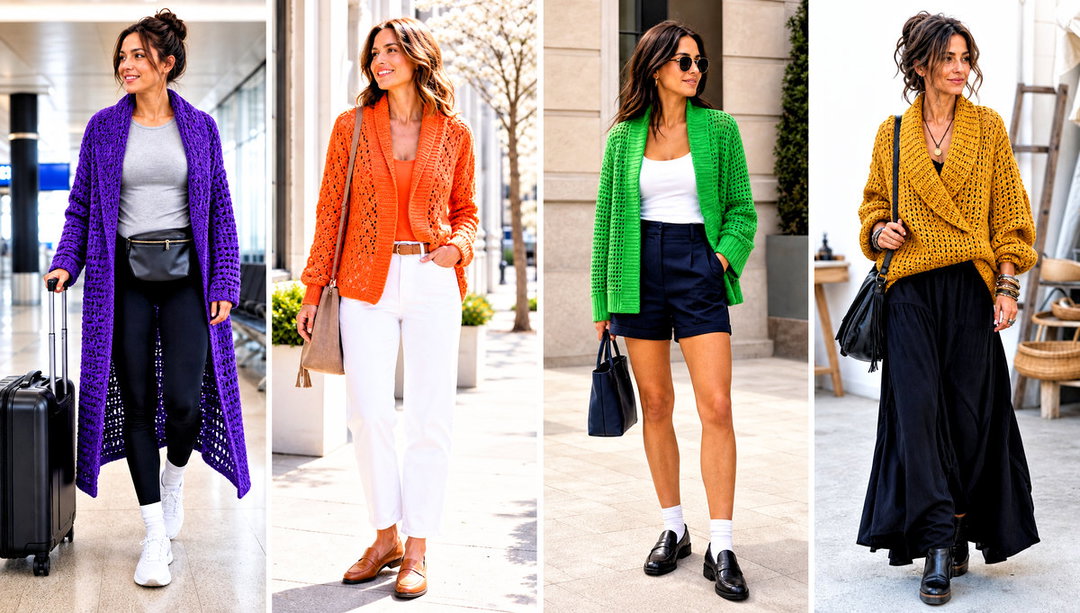 20 Crochet Shawl Collar Sweater Outfit Ideas for Chilly Days