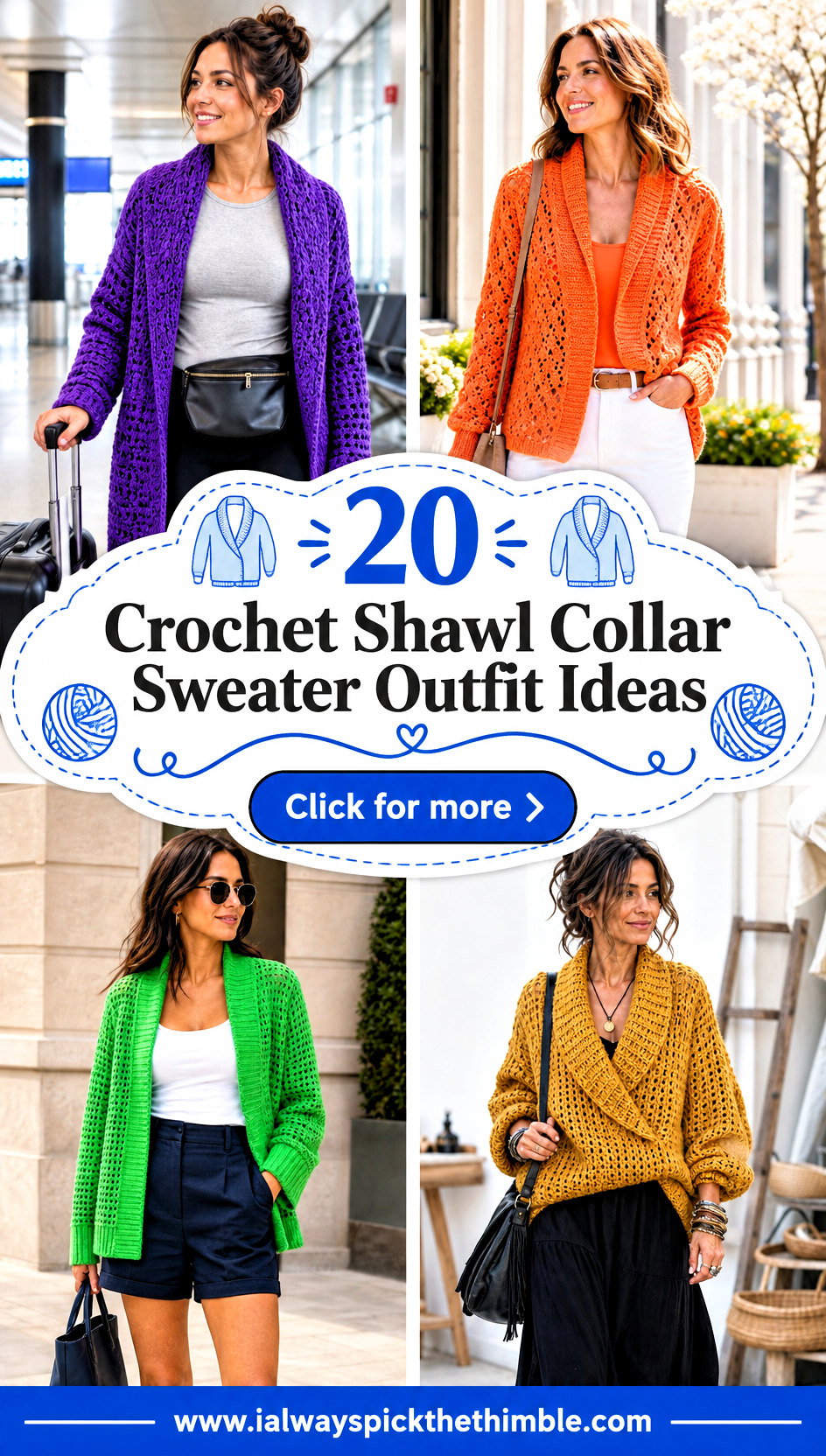 20 Crochet Shawl Collar Sweater Outfit Ideas for Chilly Days - 20 Crochet Shawl Collar Sweater Outfit Ideas for Chilly Days