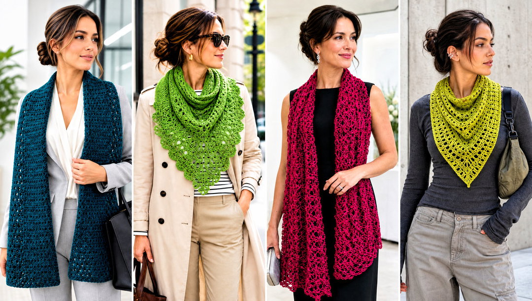 20 Crochet Shawl Scarf Outfit Ideas for Easy Transitions