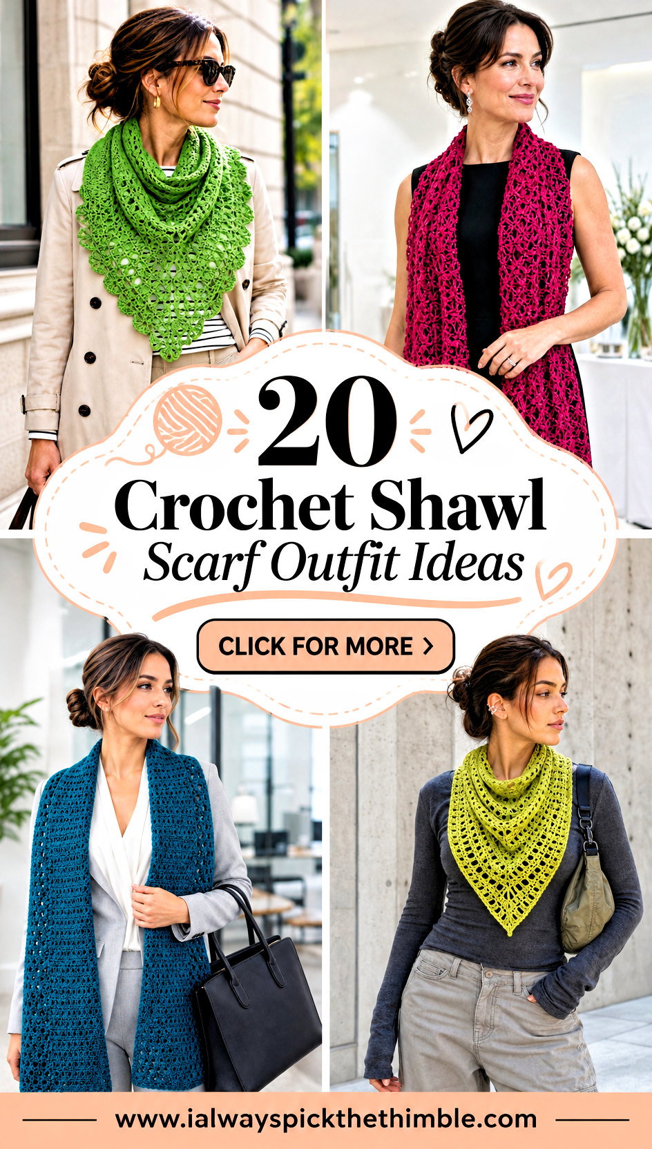 20 Crochet Shawl Scarf Outfit Ideas for Easy Transitions - 20 Crochet Shawl Scarf Outfit Ideas for Easy Transitions