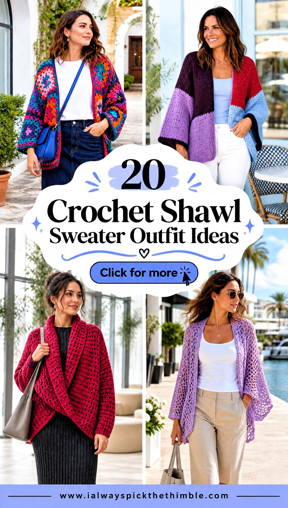 20 Crochet Shawl Sweater Outfit Ideas for Weekend Wear - 20 Crochet Shawl Sweater Outfit Ideas for Weekend Wear