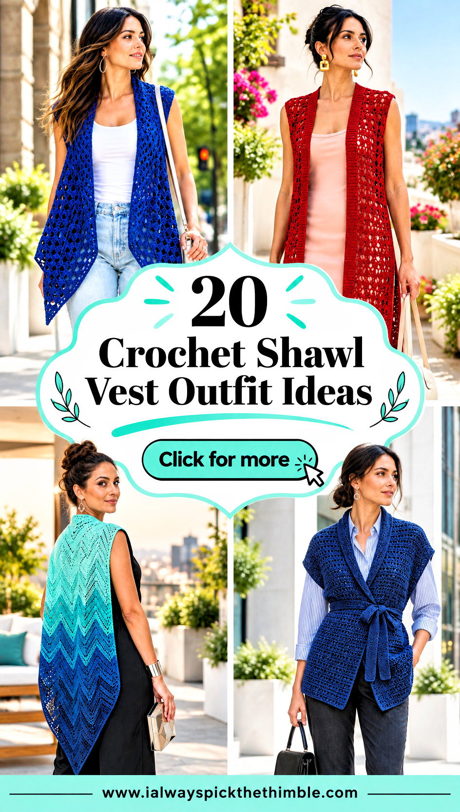 20 Crochet Shawl Vest Outfit Ideas for Breezy Evenings - 20 Crochet Shawl Vest Outfit Ideas for Breezy Evenings