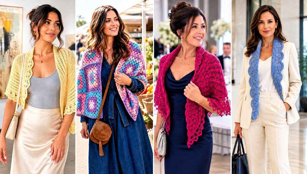 20 Crochet Shawl Wraps Outfit Ideas for Layered Looks