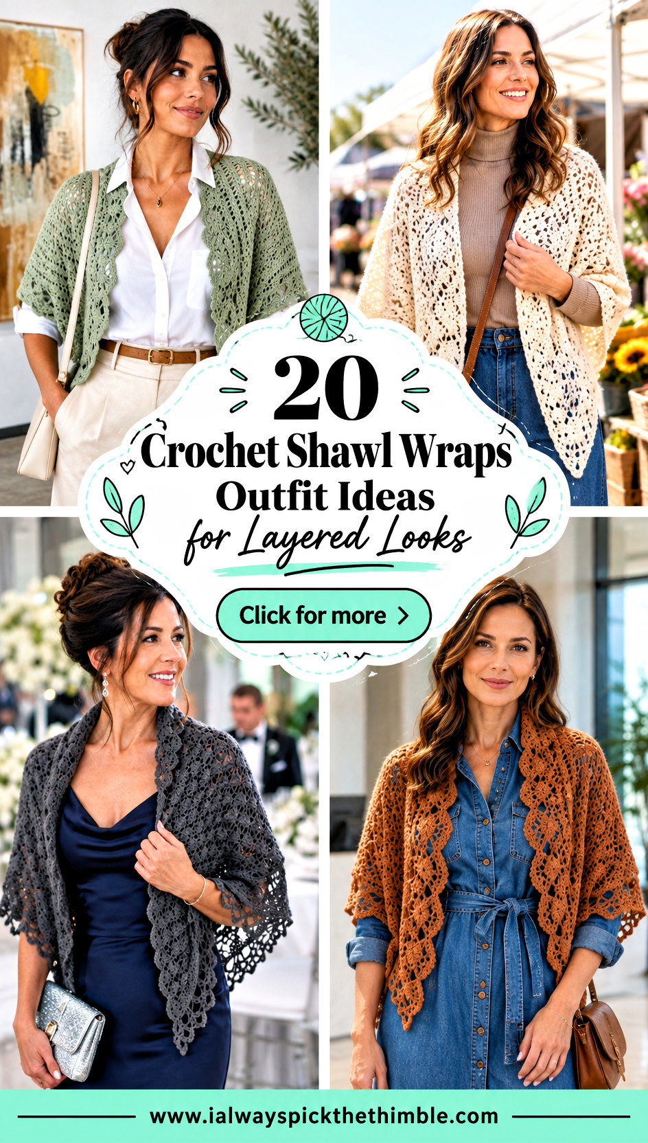20 Crochet Shawl Wraps Outfit Ideas for Layered Looks - 20 Crochet Shawl Wraps Outfit Ideas for Layered Looks