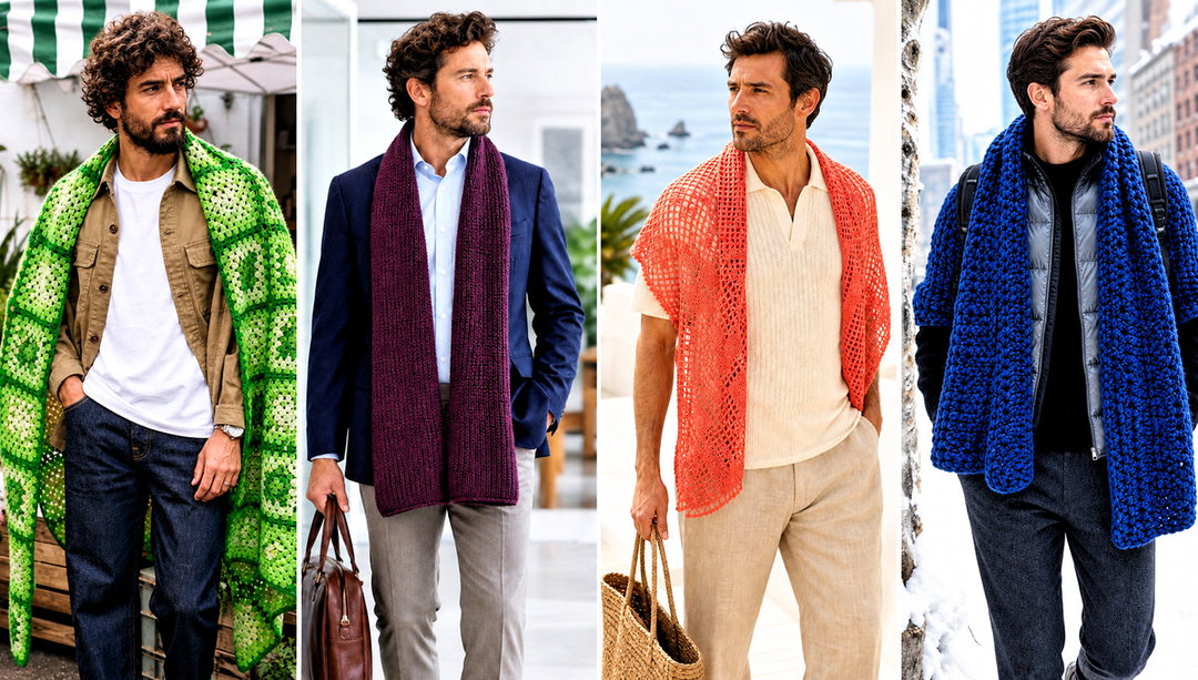 20 Crochet Shawl for Men Outfit Ideas for Relaxed Style
