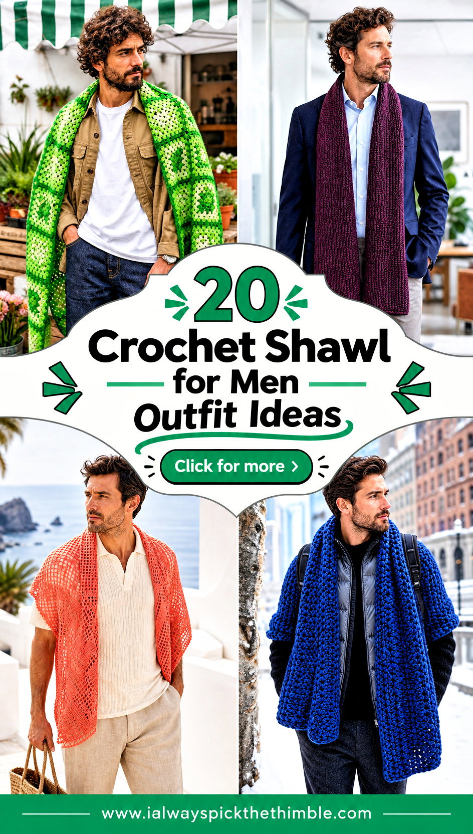 20 Crochet Shawl for Men Outfit Ideas for Relaxed Style - 20 Crochet Shawl for Men Outfit Ideas for Relaxed Style