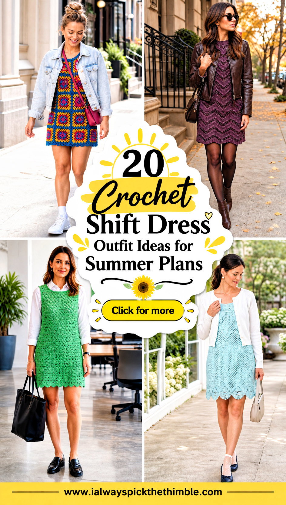 20 Crochet Shift Dress Outfit Ideas for Summer Plans - 20 Crochet Shift Dress Outfit Ideas for Summer Plans