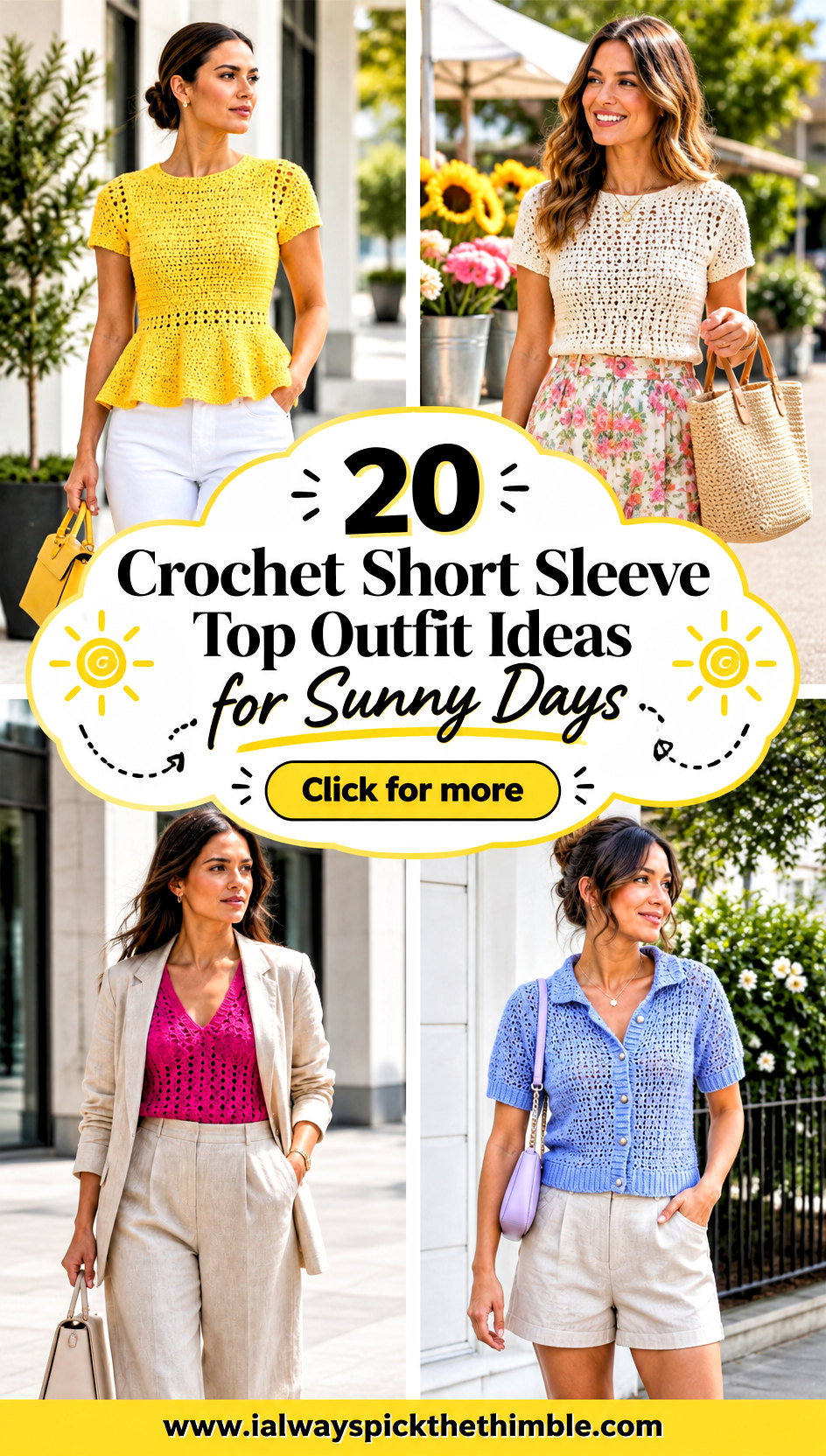 20 Crochet Short Sleeve Top Outfit Ideas for Sunny Days - 20 Crochet Short Sleeve Top Outfit Ideas for Sunny Days