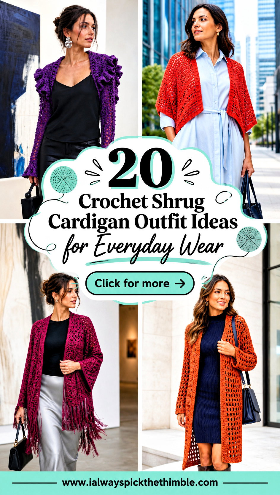 20 Crochet Shrug Cardigan Outfit Ideas for Everyday Wear - 20 Crochet Shrug Cardigan Outfit Ideas for Everyday Wear
