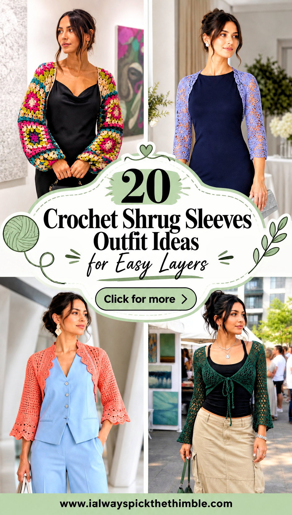 20 Crochet Shrug Sleeves Outfit Ideas for Easy Layers - 20 Crochet Shrug Sleeves Outfit Ideas for Easy Layers