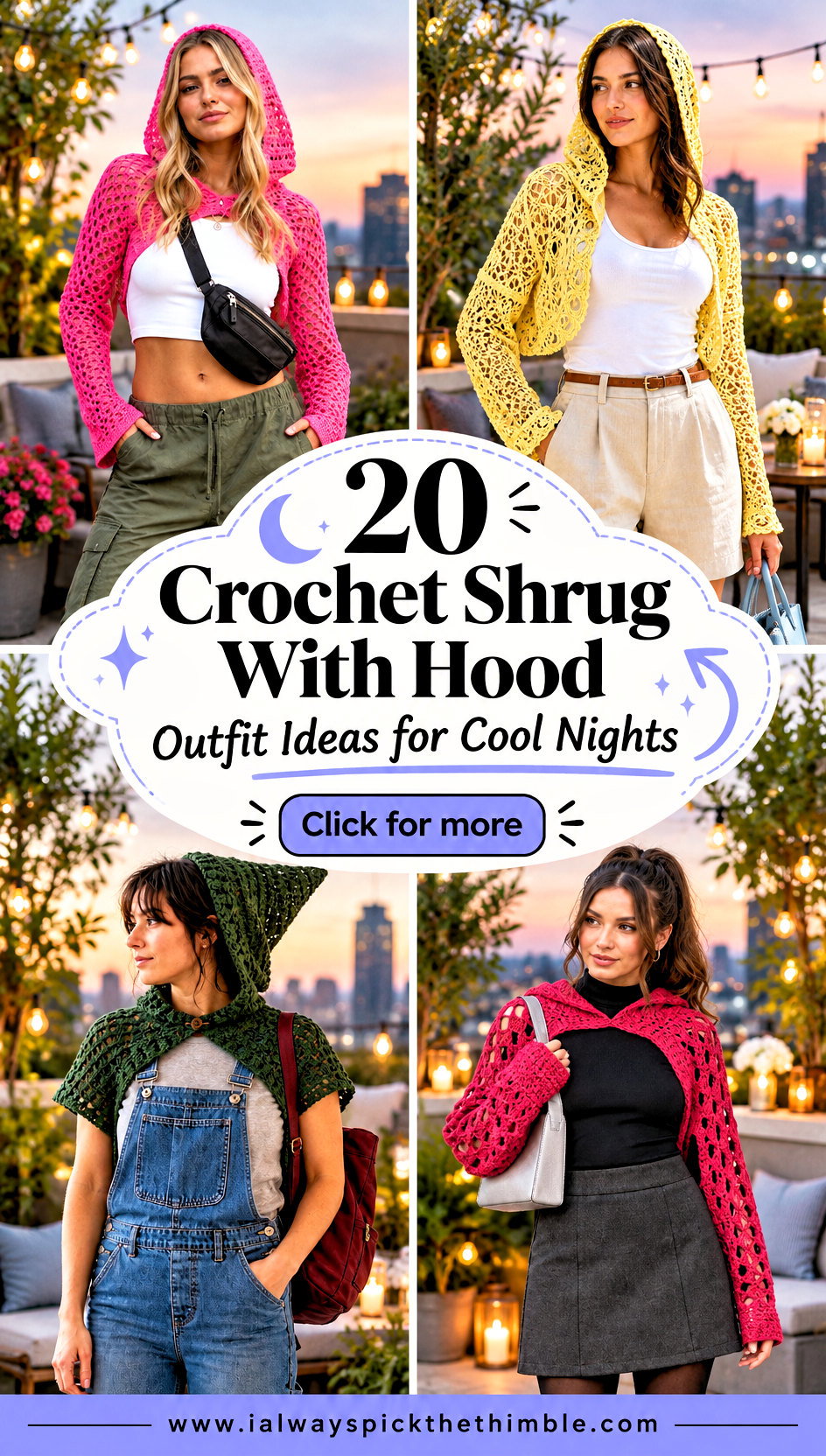 20 Crochet Shrug With Hood Outfit Ideas for Cool Nights - 20 Crochet Shrug With Hood Outfit Ideas for Cool Nights
