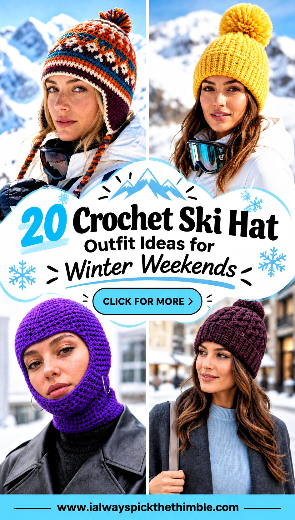 20 Crochet Ski Hat Outfit Ideas for Winter Weekends - 20 Crochet Ski Hat Outfit Ideas for Winter Weekends