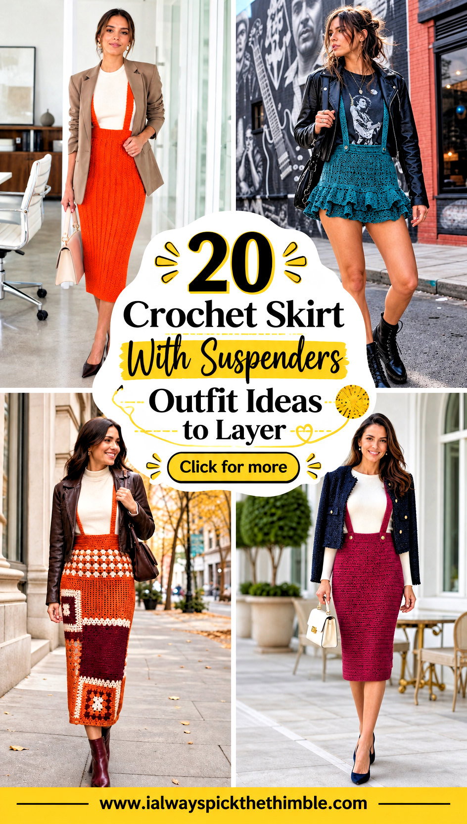 20 Crochet Skirt With Suspenders Outfit Ideas to Layer - 20 Crochet Skirt With Suspenders Outfit Ideas to Layer