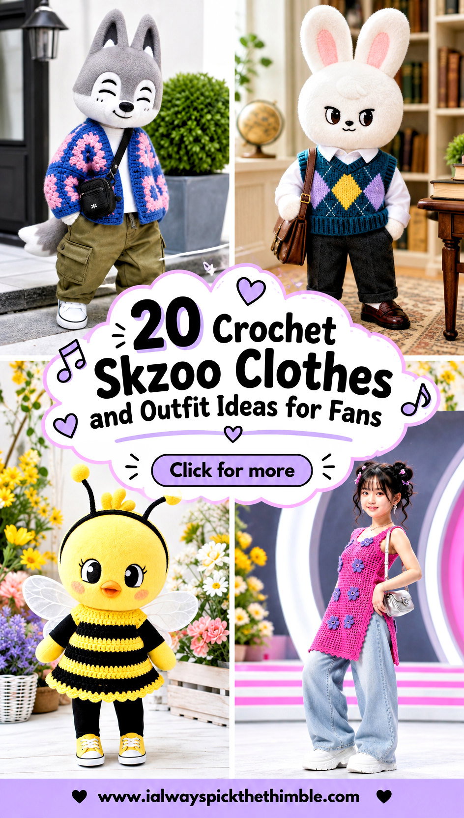 20 Crochet Skzoo Clothes and Outfit Ideas for Fans - 20 Crochet Skzoo Clothes and Outfit Ideas for Fans
