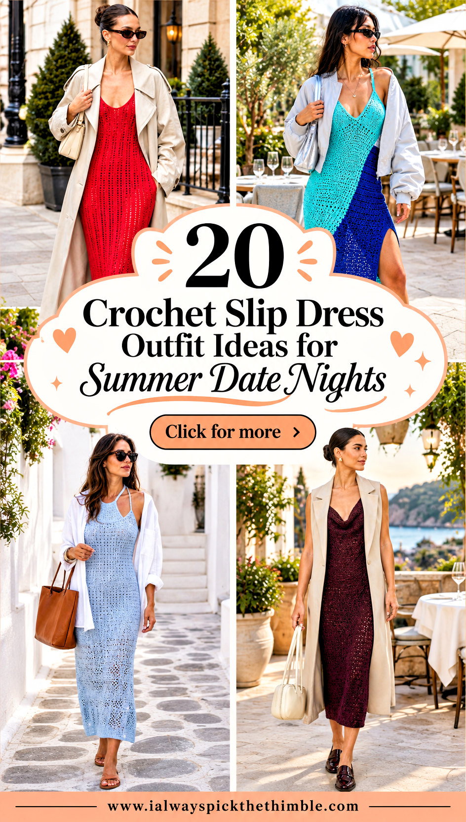 20 Crochet Slip Dress Outfit Ideas for Summer Date Nights - 20 Crochet Slip Dress Outfit Ideas for Summer Date Nights
