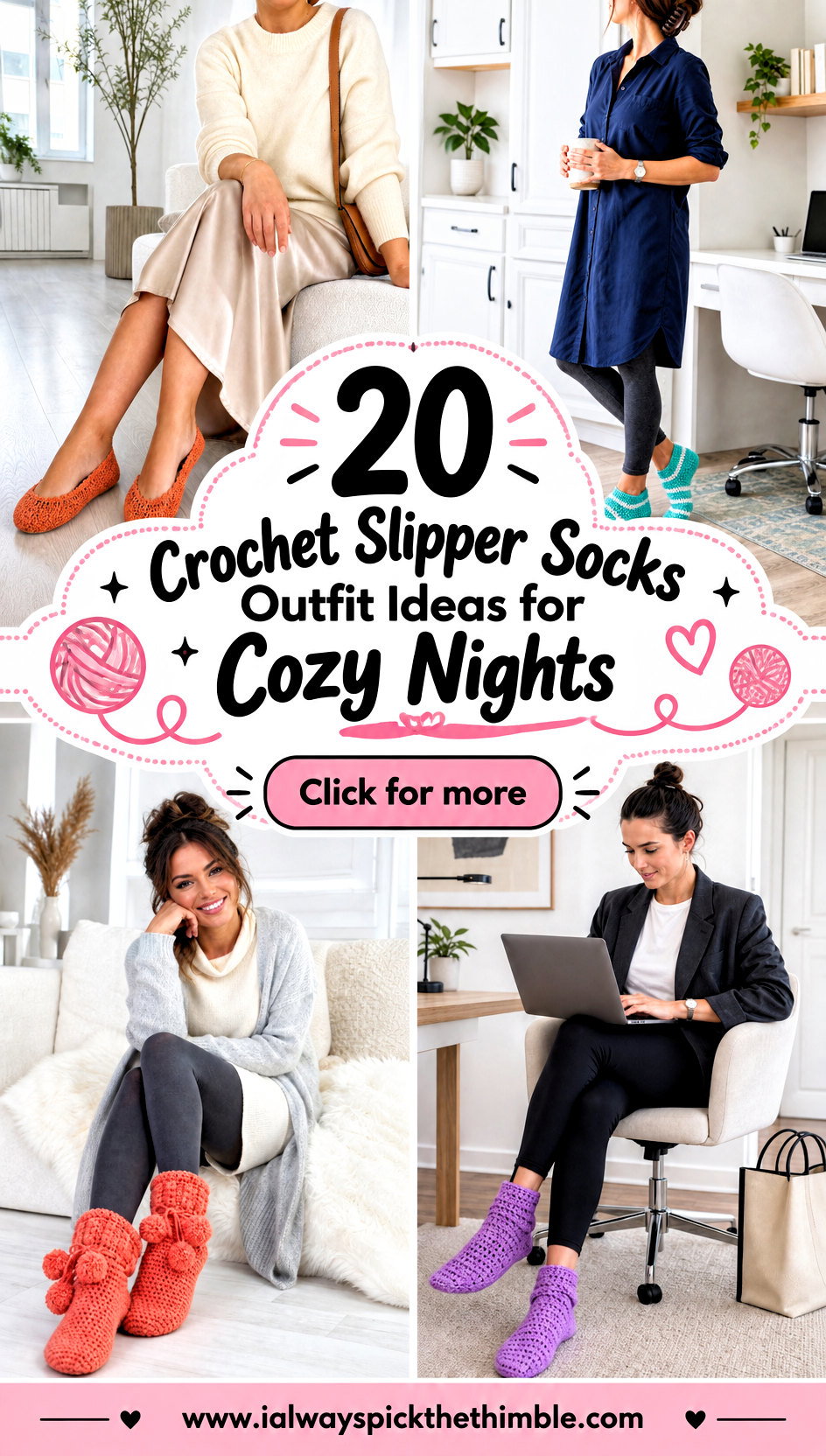 20 Crochet Slipper Socks Outfit Ideas for Cozy Nights - 20 Crochet Slipper Socks Outfit Ideas for Cozy Nights