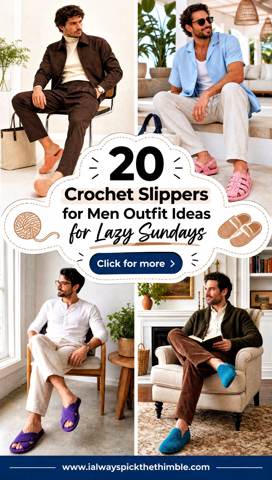 20 Crochet Slippers for Men Outfit Ideas for Lazy Sundays - 20 Crochet Slippers for Men Outfit Ideas for Lazy Sundays