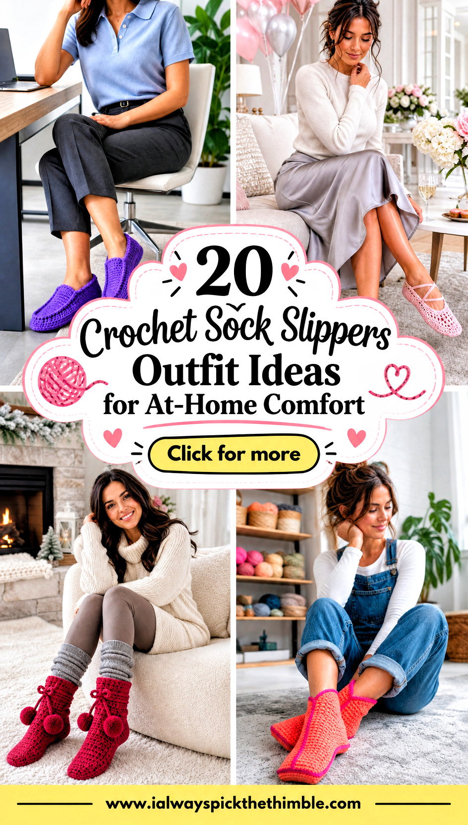 20 Crochet Sock Slippers Outfit Ideas for At-Home Comfort - 20 Crochet Sock Slippers Outfit Ideas for At-Home Comfort