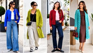 20 Crochet Solid Hexagon Cardigan Outfit Ideas for Fall