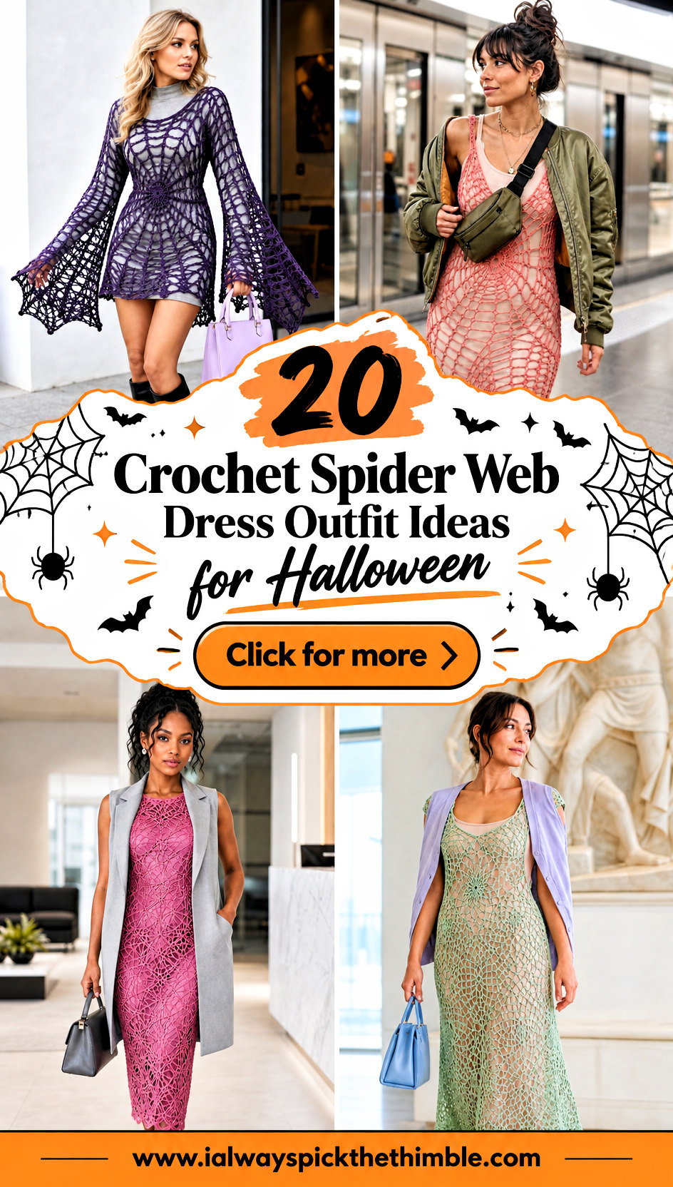 20 Crochet Spider Web Dress Outfit Ideas for Halloween - 20 Crochet Spider Web Dress Outfit Ideas for Halloween