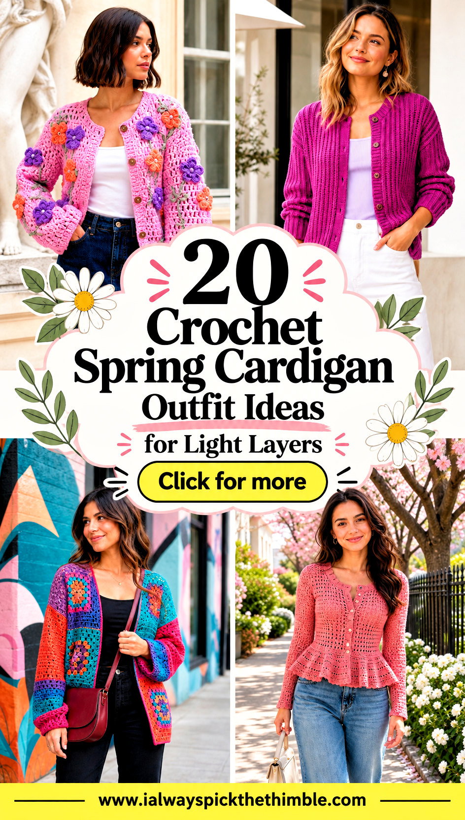 20 Crochet Spring Cardigan Outfit Ideas for Light Layers - 20 Crochet Spring Cardigan Outfit Ideas for Light Layers