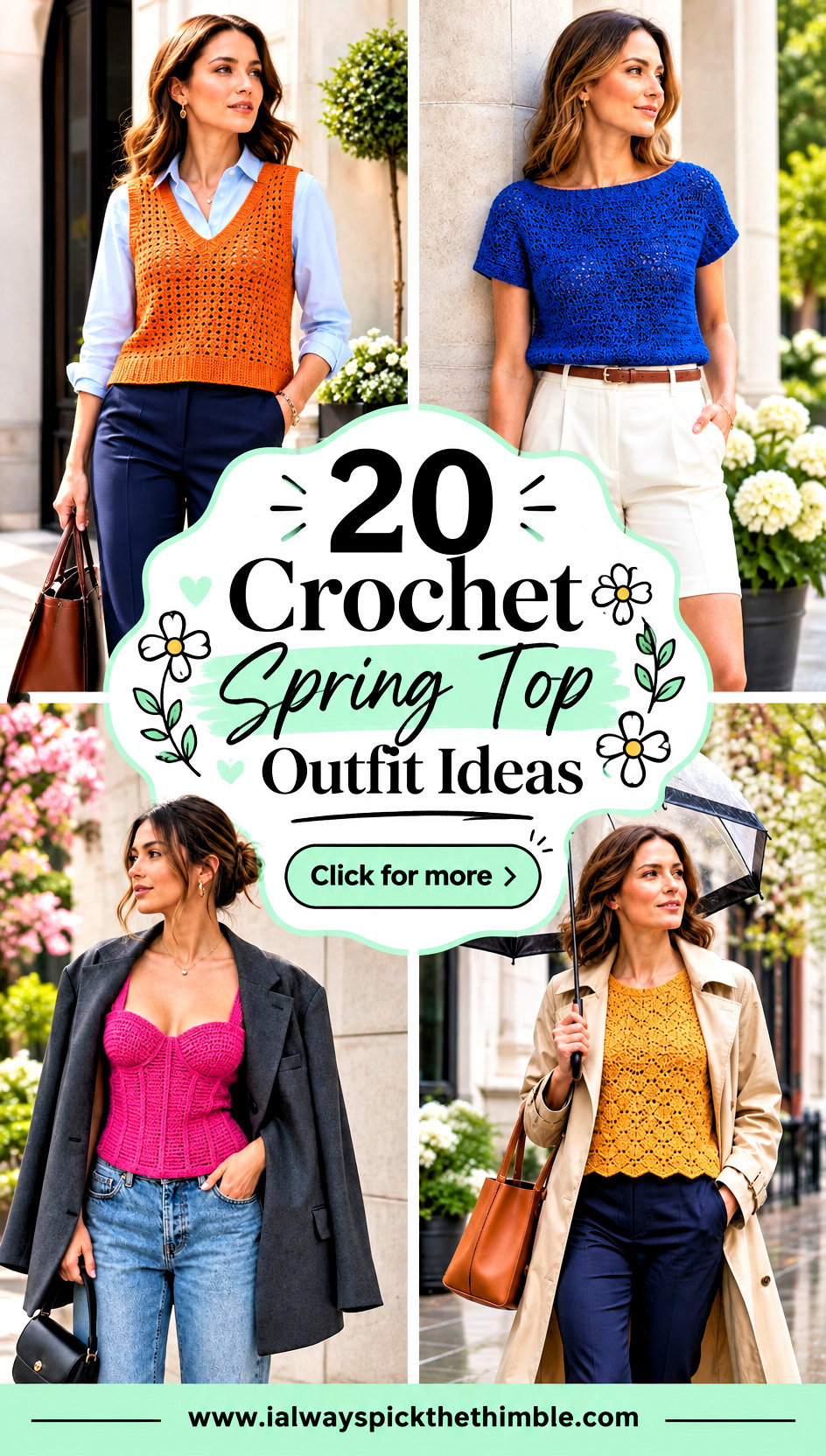 20 Crochet Spring Top Outfit Ideas for Warm Spring Days - 20 Crochet Spring Top Outfit Ideas for Warm Spring Days