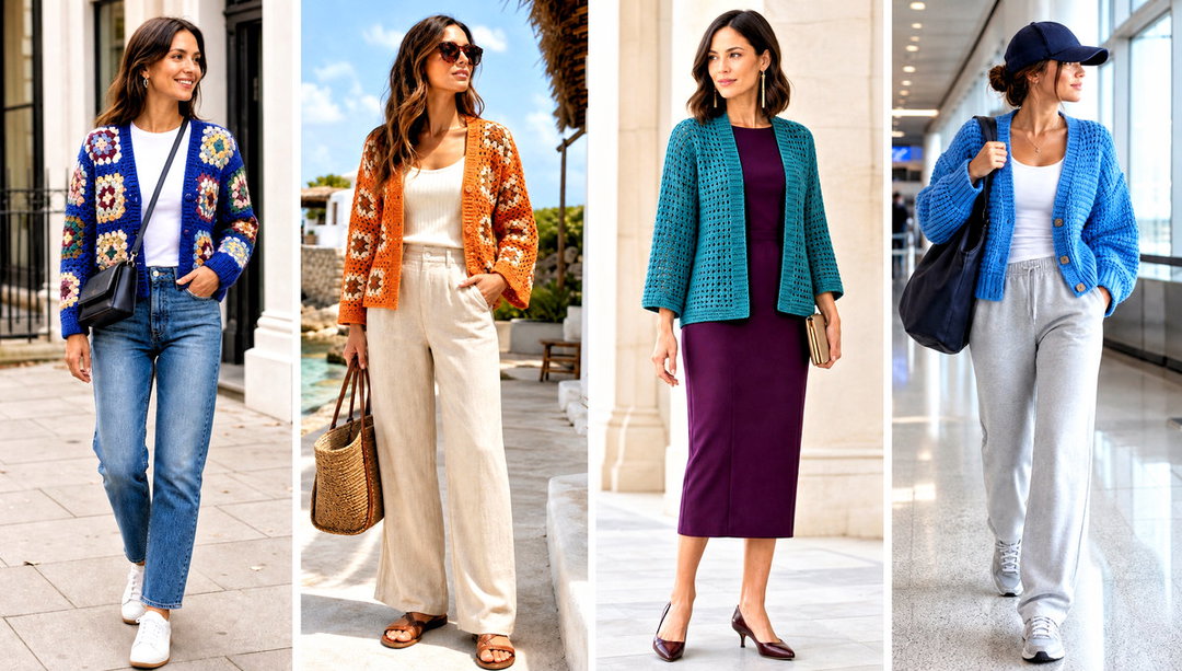 20 Crochet Square Cardigan Outfit Ideas for Cozy Layers