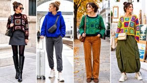 20 Crochet Square Jumper Outfit Ideas for Cool Mornings
