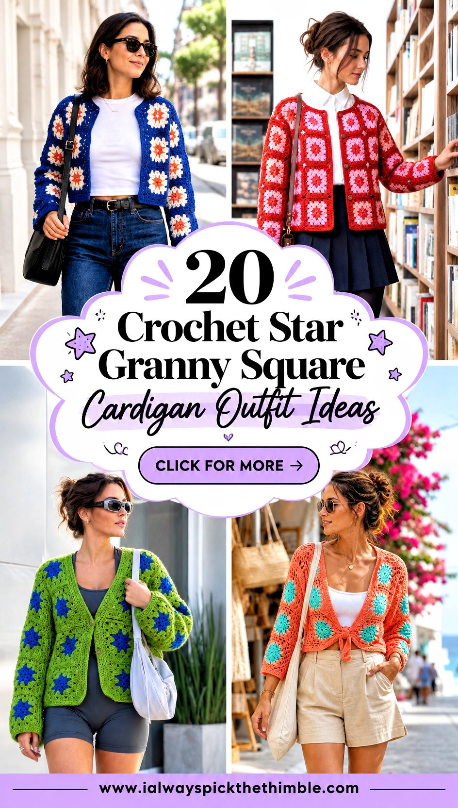 20 Crochet Star Granny Square Cardigan Outfit Ideas Boho - 20 Crochet Star Granny Square Cardigan Outfit Ideas: Boho