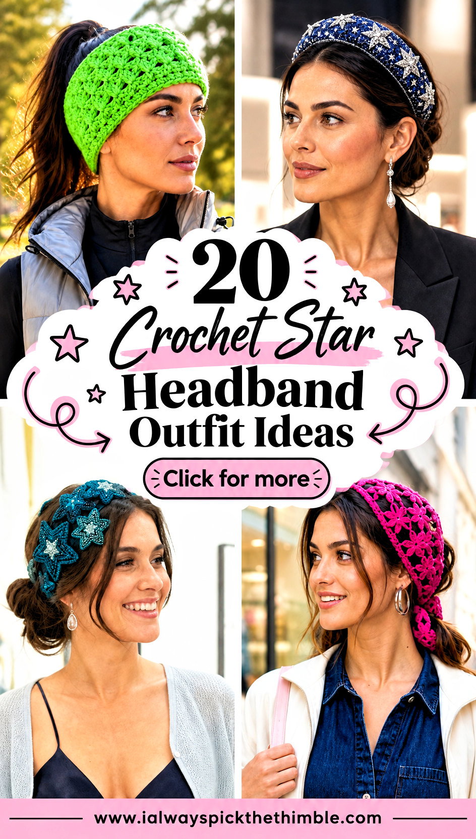20 Crochet Star Headband Outfit Ideas for Easy Hair Days - 20 Crochet Star Headband Outfit Ideas for Easy Hair Days